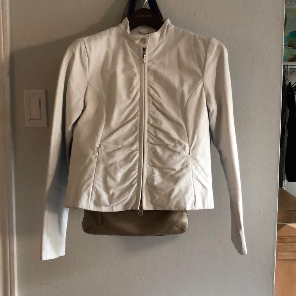 Authentic Leather Jacket - White